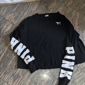 cropped pink long sleeve